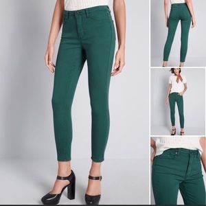 NWOT Modcloth Hunter Green Jeans